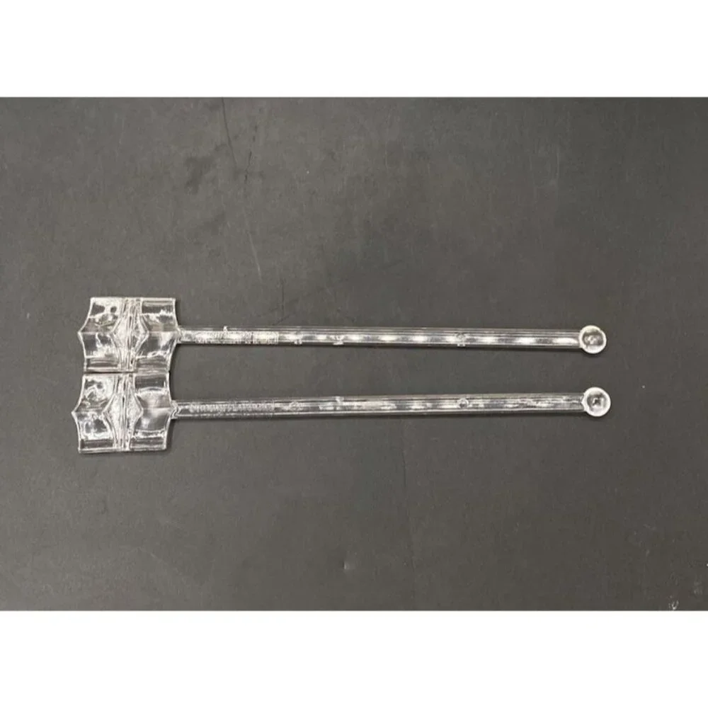 Shangri-LA Hotel Restaurant Swizzle Stick Tiki Bar Clear LOT 2